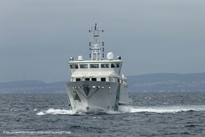 Première sortie Al Azizi - Chantier H2X - Navires de recherche océanographique - La Ciotat (FRA,13) - 26 05 2014