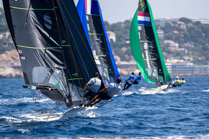 16 07 2023, Marseille, (FRA), Paris 2024 Olympic Games 2024 Sailing Test Event, Day 8, Medal race 49er Men