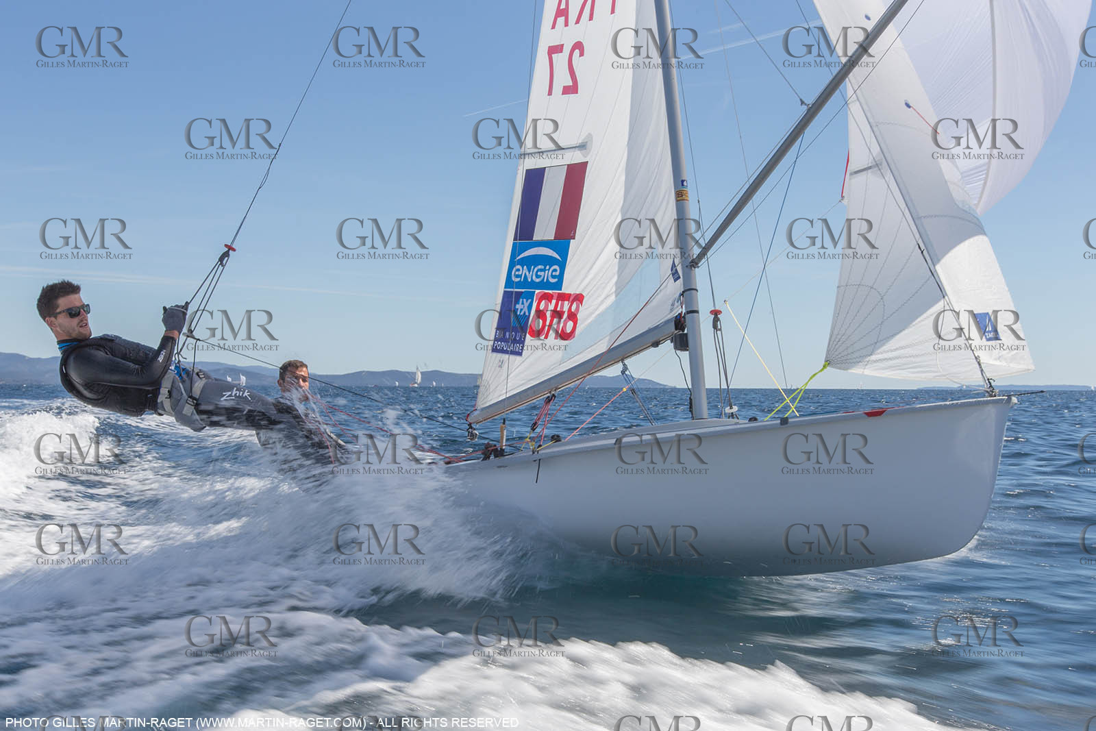 25 04 2016, Hyères (FRA,83), Jeux Olympiques Rio 2016, voile, 470, Sofian Bouvet   Jeremie Mion, SFS Voile