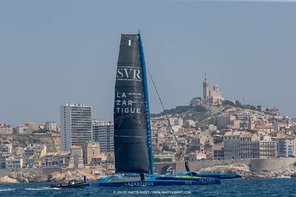 18 05 2022, Marseille (FRA), APremière navigation du trimaran Ultim SVR LAZARTIGUE à Marseille