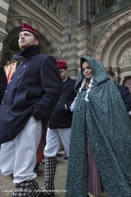 13 01 2012 - Marseille (FRA,13) - Week end d'ouverture de MP 2013 , Groupe de tradition provençale à la sortie de la messe de la Cathedrale de la Major