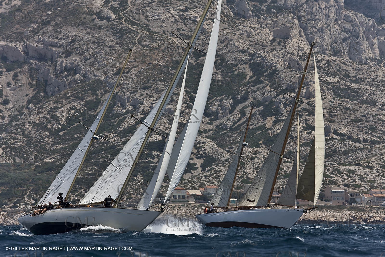 Sailing, Classic yachts, Voiles Vieux Port 2009, Marseille (FRA)