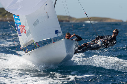 25 04 2016, Hyères (FRA,83), Jeux Olympiques Rio 2016, voile, 470, Sofian Bouvet   Jeremie Mion, SFS Voile