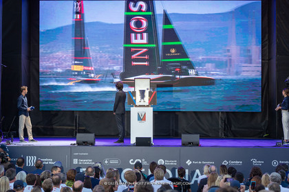 04 10 2024, Barcelona (ESP), 37th America's Cup, Louis Vuitton Cup Final, Race Day 7 , Prizegiving