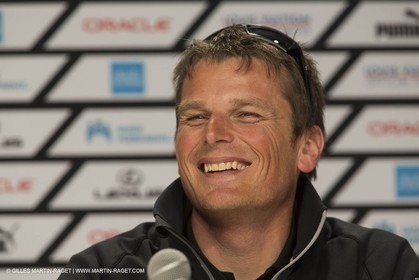 28 07 2013 - San Francisco (USA,CA) - 34th America's Cup - Louis Vuitton Cup - Race Day 13 - End of Round Robin press conference - Dean barker (ETNZ)
