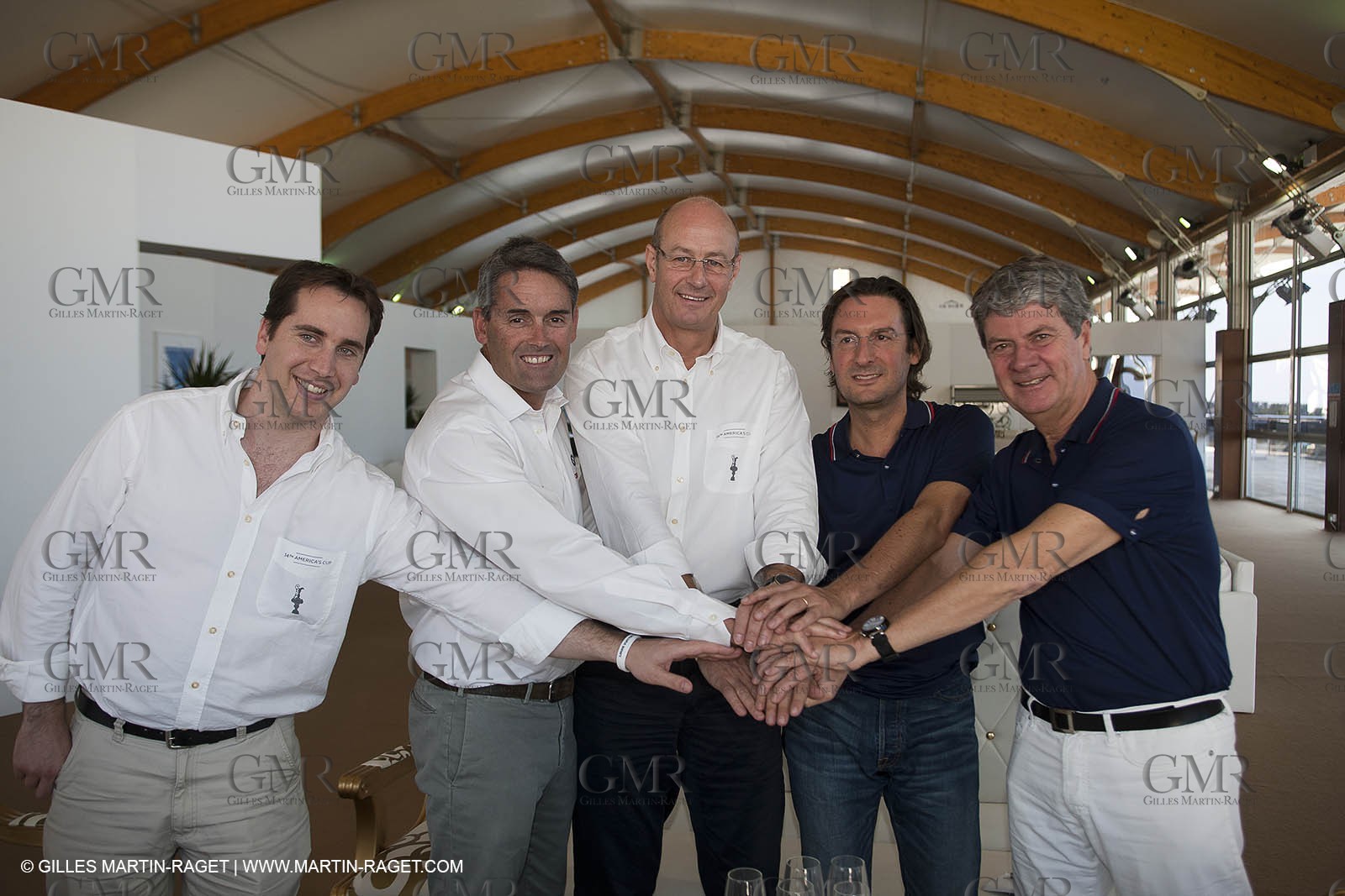 25 07 2010 - Dubai (UAE)  34th America's Cup- Louis Vuitton Partnership Announcement- Mark Bullingham, Russell coutts, Richard Worth, Pierto Beccari, Yves Carcelle