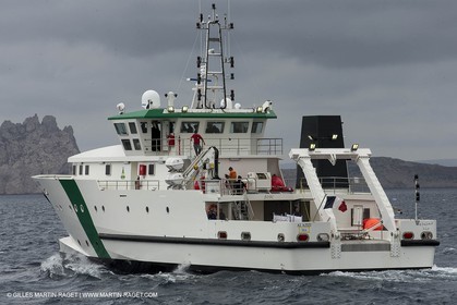 Première sortie Al Azizi - Chantier H2X - Navires de recherche océanographique - La Ciotat (FRA,13) - 26 05 2014