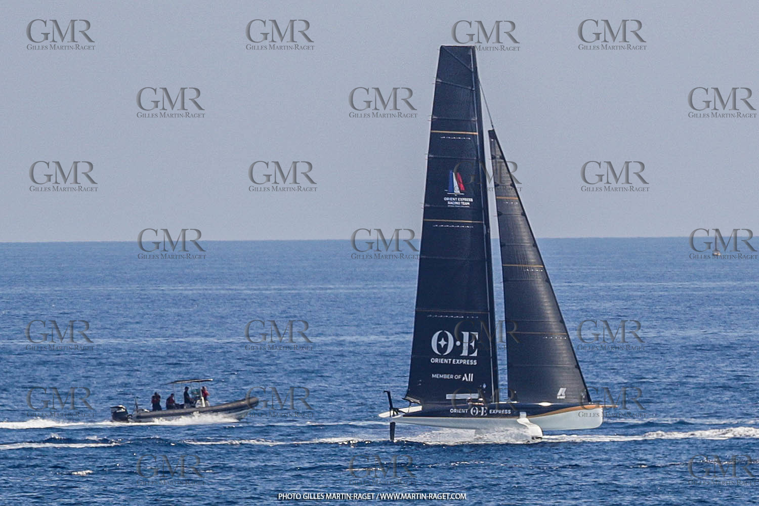 22 08 2023, Barcelona (ESP), 37th America's Cup, Orient Express Racing Team, AC 40 first training