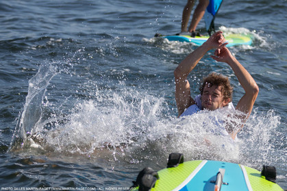 14 08 2016, Rio de Janeiro (BRA), 2016 Olympic Games, Sailing, RSX Men Medal race, Pierre Le Coq (FRA), bronze medalist