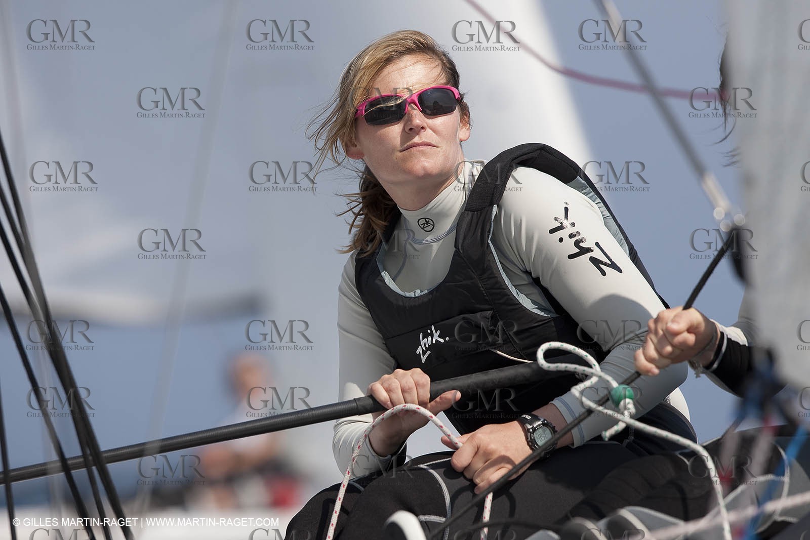 20 04 2010 - Hyères (FRA,83) - SOF 2010 - Zhik Team - women Match Racing - Leroy Pruvot  Bertrand