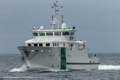 Première sortie Al Azizi - Chantier H2X - Navires de recherche océanographique - La Ciotat (FRA,13) - 26 05 2014