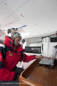 13 03 2010 -  La Grande Motte   Port Camargue (FRA) - Groupe Bel - Kito de Pavant   Sebastien Audigane training for Transat AG2R