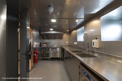 Al Azizi oficial launchat the Mucem museum - H2X boatyard - Oceanographic research ship - Marseille (FRA,13) - 27 05 2014