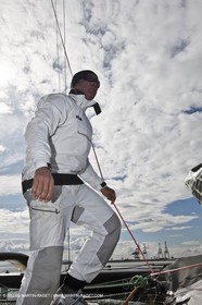 08 02 2010 - Valencia (ESP) - 33rd America's Cup - BMW ORACLE Racing - Day off 1 - Getting the yacht ready