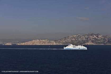 14 01 2012 - Marseille (FRA,13) - La Meridionale shipping company - the Piana off Marseille and the Calanques