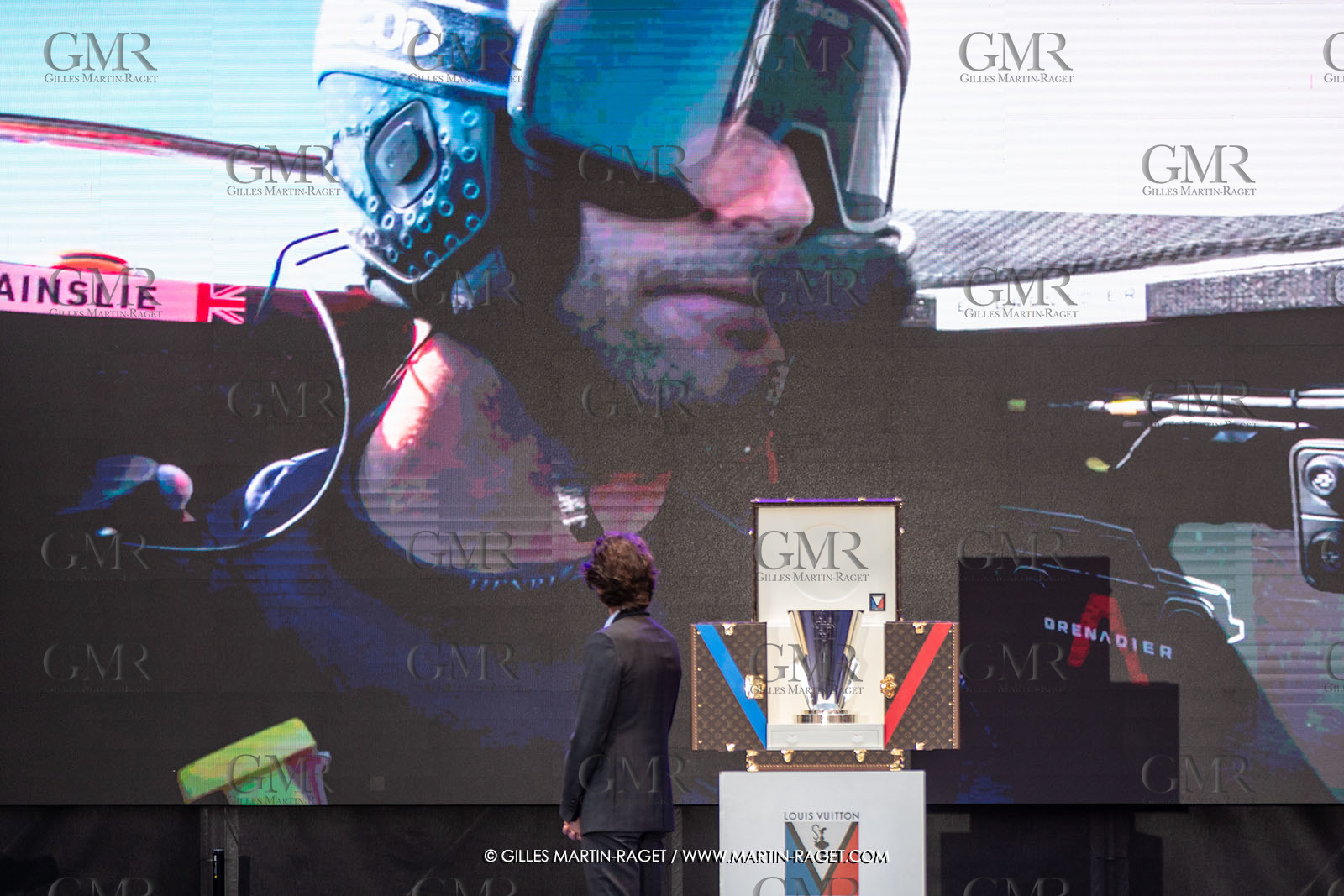 04 10 2024, Barcelona (ESP), 37th America's Cup, Louis Vuitton Cup Final, Race Day 7 , Prizegiving