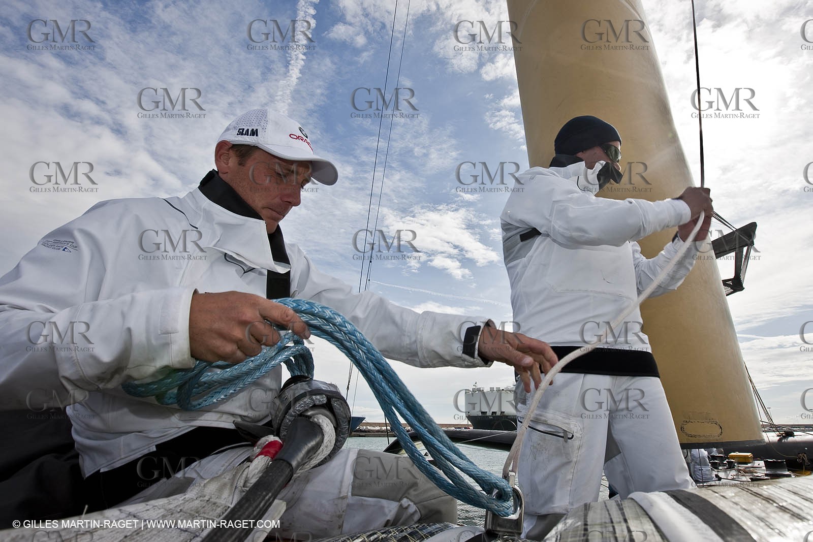 06 02 2010 - Valencia (ESP) - 33rd America's Cup - BMW ORACLE Racing - Day off 1 - Getting the yacht ready