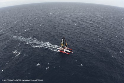12 09 2012 - Marseille (FRA,13) - Trimaran Sodebo - Thomas Coville - Tentative contre le record de la Méditerranée
