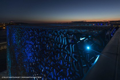 Al Azizi oficial launchat the Mucem museum - H2X boatyard - Oceanographic research ship - Marseille (FRA,13) - 27 05 2014