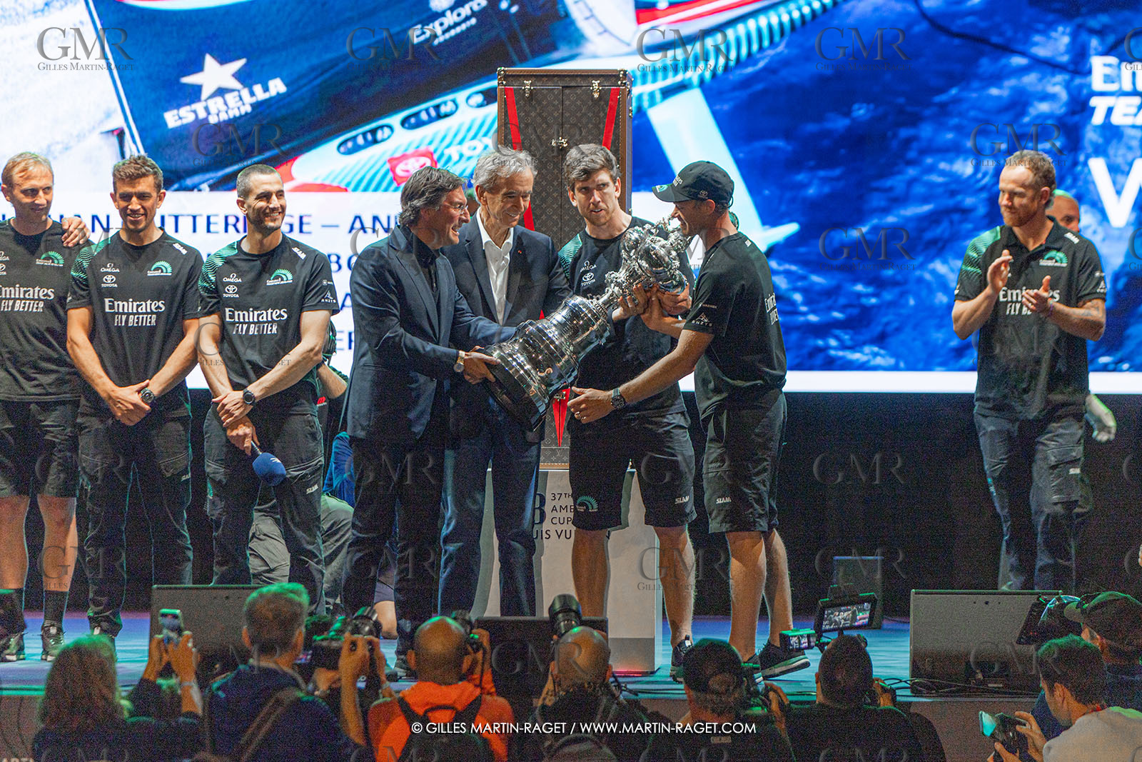 19 10 2024, Barcelona (ESP), Louis Vuitton 37th America's Cup, Final Match, Race Day 6 , Prizegiving