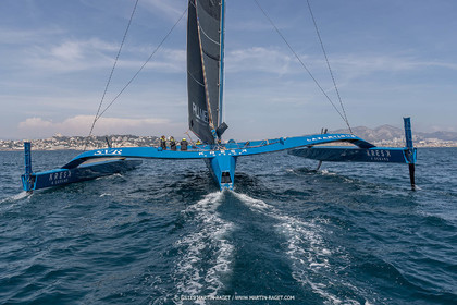 18 05 2022, Marseille (FRA), APremière navigation du trimaran Ultim SVR LAZARTIGUE à Marseille