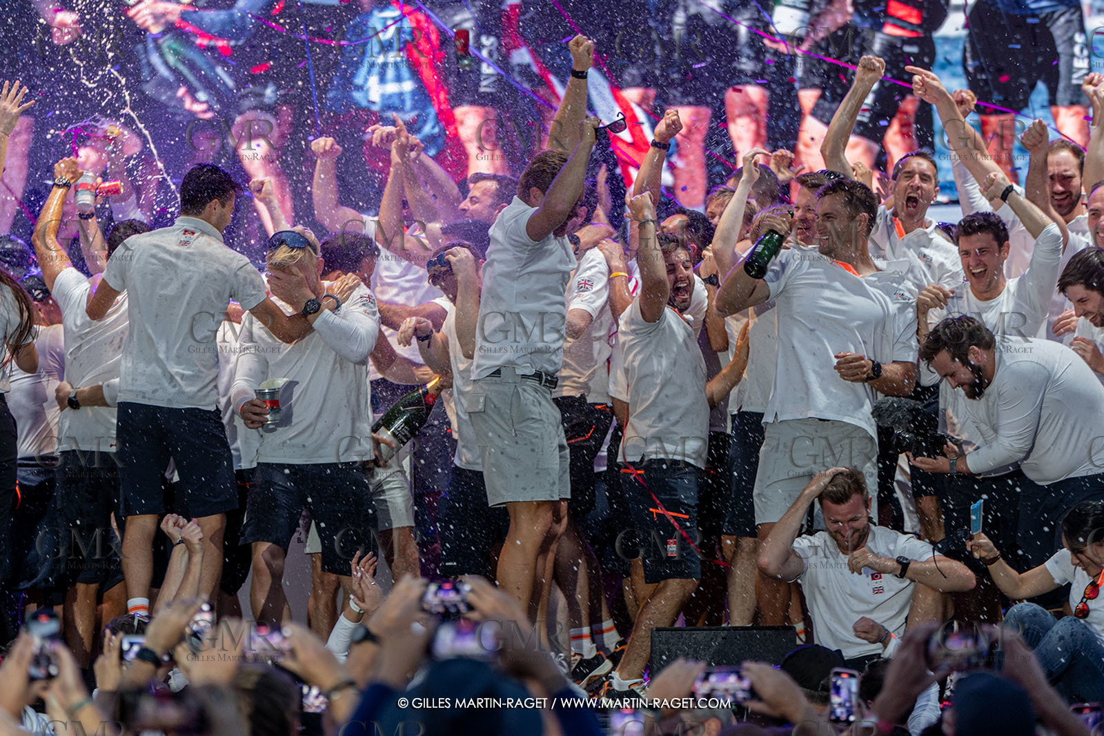 04 10 2024, Barcelona (ESP), 37th America's Cup, Louis Vuitton Cup Final, Race Day 7 , Prizegiving