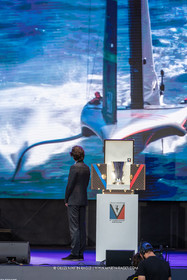 04 10 2024, Barcelona (ESP), 37th America's Cup, Louis Vuitton Cup Final, Race Day 7 , Prizegiving