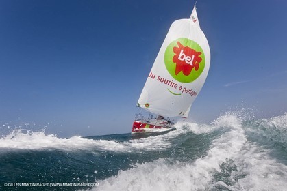 13 03 2010 -  La Grande Motte   Port Camargue (FRA) - Groupe Bel - Kito de Pavant   Sebastien Audigane training for Transat AG2R