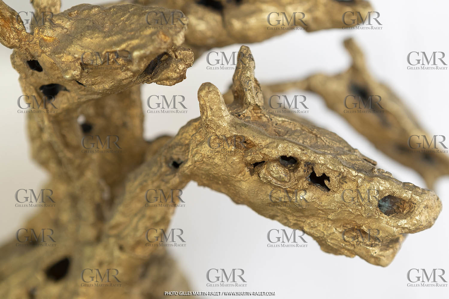 12 02 2020, Marseille (FRA,13), Oeuvre de Germaine Richier, Le Cheval à six têtes, petit 1955 ou 1956, Bronze naturel nettoyé, Numéroté Epreuve d'artiste, fondeur : L. Thinot, Paris, 35,5 x 38 x 18 cm, Collection particulière