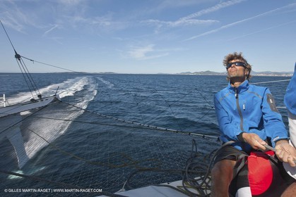 Samedi 5 septembre 2009 - Hyères (FRA, 83) - L'Hydroptère bat le record du monde de vitesse avec un run à 51,36 knts (sous réserve de ratification par le WSSRC)