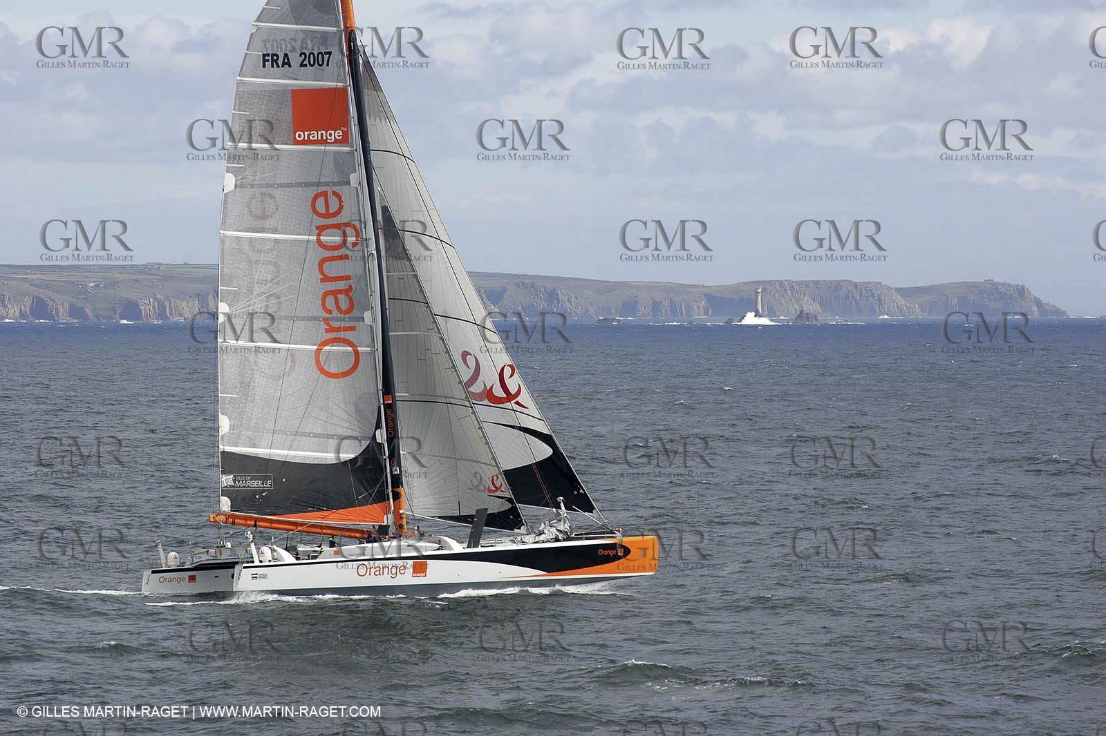 2004 Atlantic record attempt - Orange II at Land's End