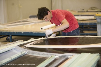 Sydney, Australia, Thomas Coville trimaran Sodebo building at Boat Speed