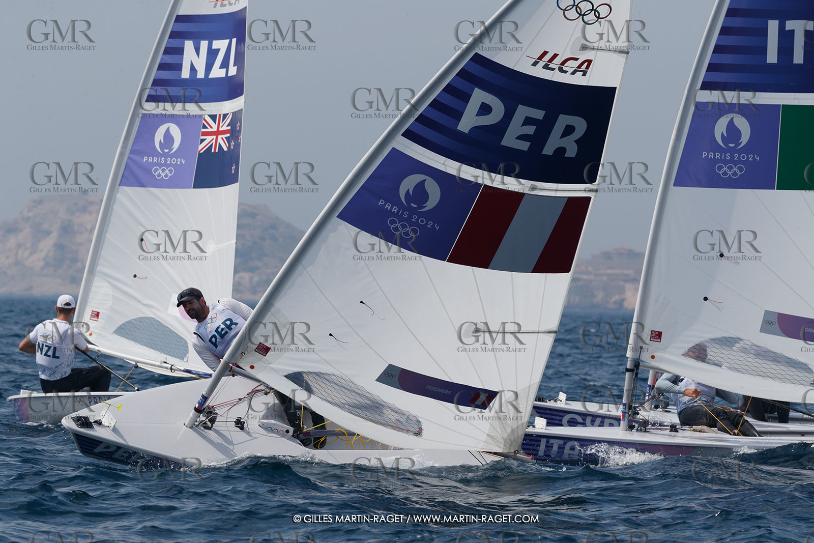 07 08 2024, Marseille (FRA), Paris 2024 Olympic Games, Sailing, Race Day 10, ILCA Medals races