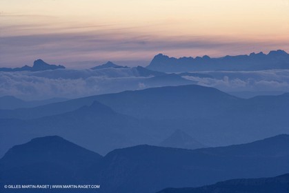 01 09 2007 - Mount Ventoux summit - view toward north and east with Haute Provence and south Alps (Oisans chain)