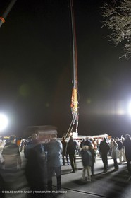 Vannes - Multiplast Boatyard - Orange II 1st rigging