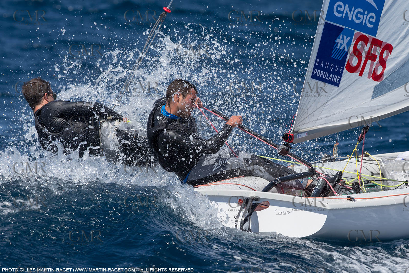 25 04 2016, Hyères (FRA,83), Jeux Olympiques Rio 2016, voile, 470, Sofian Bouvet   Jeremie Mion, SFS Voile