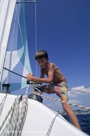 Sailing, cruising, children onboard