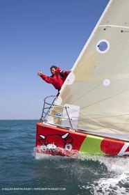 13 03 2010 -  La Grande Motte   Port Camargue (FRA) - Groupe Bel - Kito de Pavant   Sebastien Audigane training for Transat AG2R