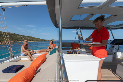 30 08 2018, Porto Vecchio (FRA, South Corsica) Chantier Fountaine-Pajot, Alegria 67