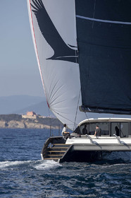 16 02 2019, Porquerolles (FRA,83), Gunboat 68 sail testing  3