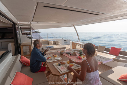 30 08 2018, Porto Vecchio (FRA, South Corsica) Chantier Fountaine-Pajot, Alegria 67