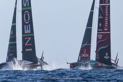 16 10 2024, Barcelona (ESP), Louis Vuitton 37th America's Cup, Final Match, Race Day 4, Race 6