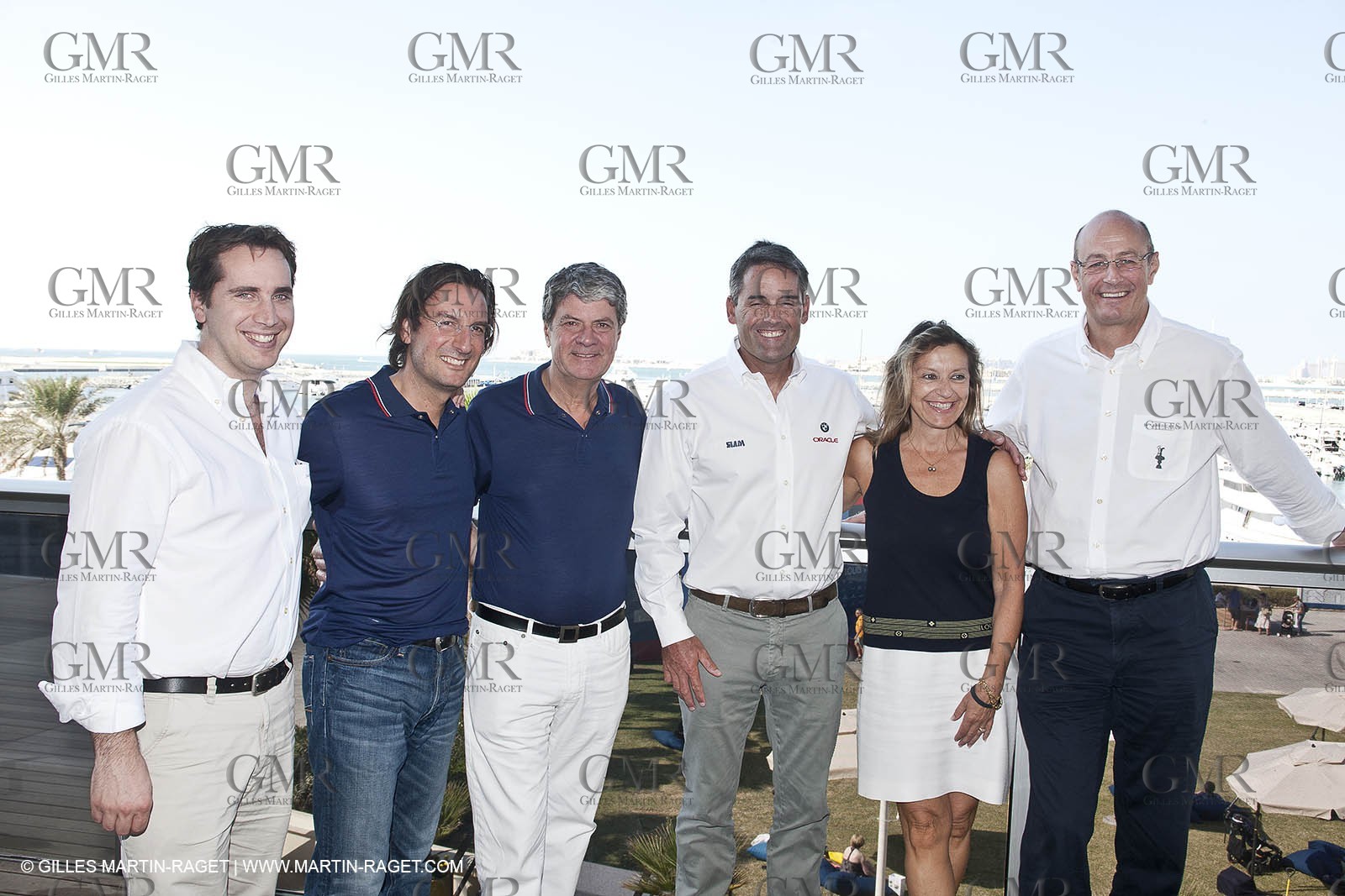 25 07 2010 - Dubai (UAE)  34th America's Cup- Louis Vuitton Partnership  annoucement, Pietro Beccari, Yves Carcelle, Russell Coutts, Christine Belanger, Richartd Worth