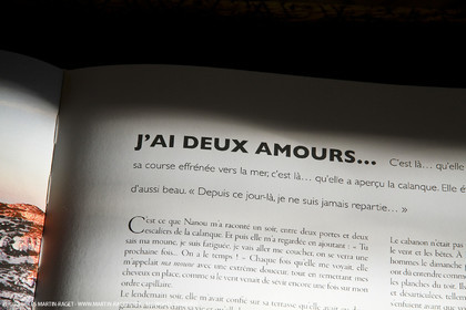 09 11 2010 - Marseille (FRA,13) - Photos du livre Calanques, si proches, si lointaines, Ed. Cres, Texte Juliette Lembot, Photos Gilles Martin-Raget