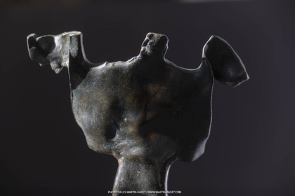 19 02 2020, Marseille, (FRA,13), Oeuvre de Germaine Richier, Homme de la nuit n°1 1954, Bronze patiné foncé, Numéroté EA, Fondeur L. Thinot, Paris, 27,5 x 20,4 x 9 cm, Collection particulière