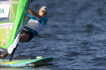 14 08 2016, Rio de Janeiro (BRA), 2016 Olympic Games, Sailing, RSX Women medal race, Stefania Elfutina (RUS) bronze medalist