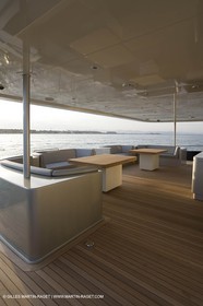 11 06 2007 - Valencia (Spain) - Super Yacht Catamaran Bradley, Gilles Vaton design built by H2X in la Ciotat (France)