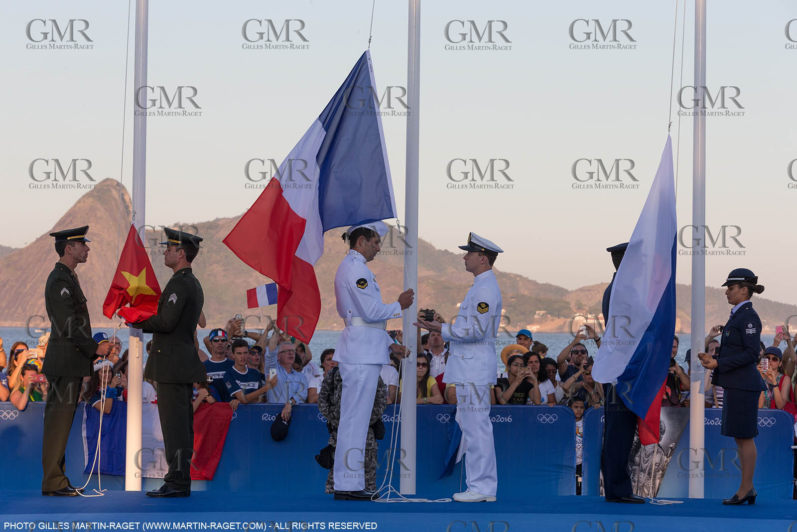 14 08 2016, Rio de Janeiro (BRA), 2016 Olympic Games, Sailing, RSX Women medal ceremony