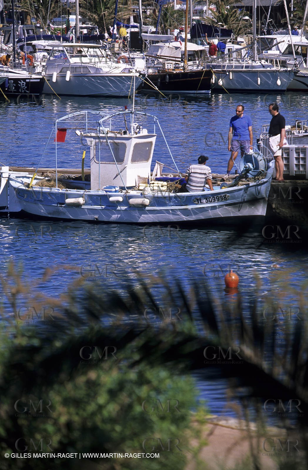 loal fishing boat in Porquerolles.Porquerolles