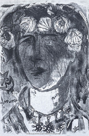 12 07 2020, St Rémy de Provence (FRA, 13) Oeuvre Germaine Richier, gravure